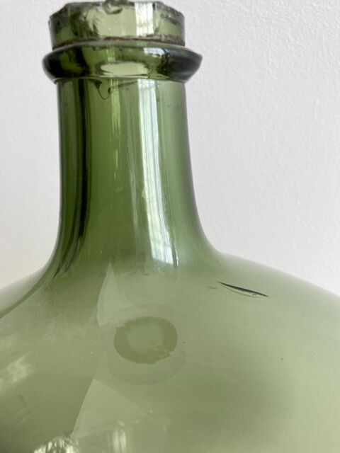 Dame-jeanne cylindrical old approx 15l in blown glass