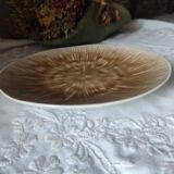 Set of 4 mushroom-style glazed ceramic plates