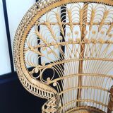 Emmanuelle peacock rattan armchair