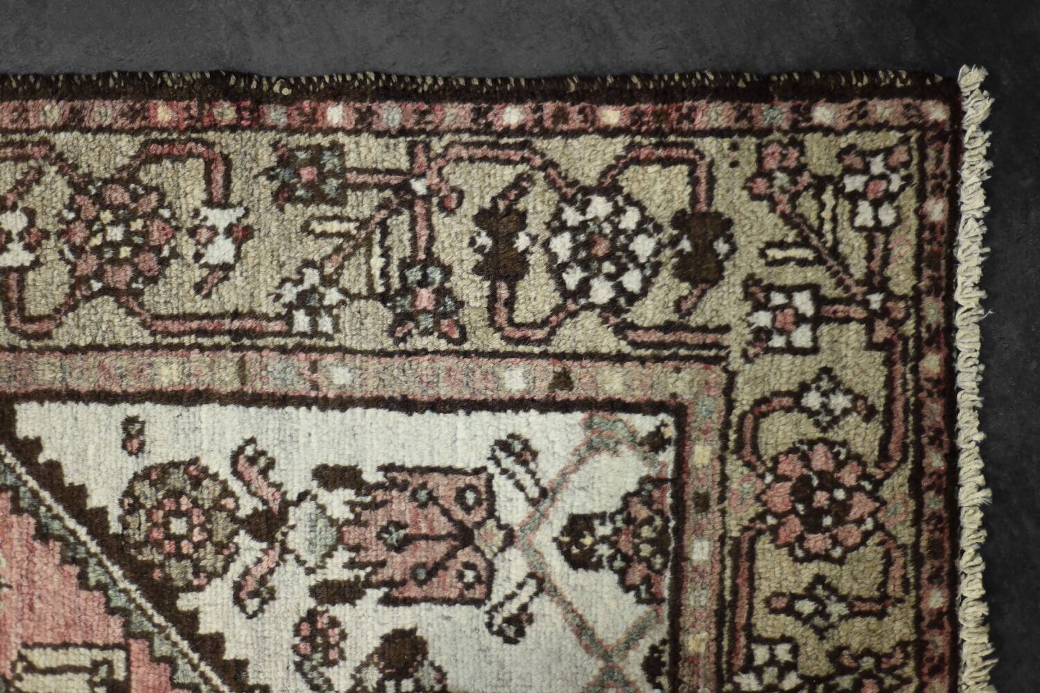 Vintage Hand-Woven Middle Eastern Oriental Hamadan Rug, 1960s