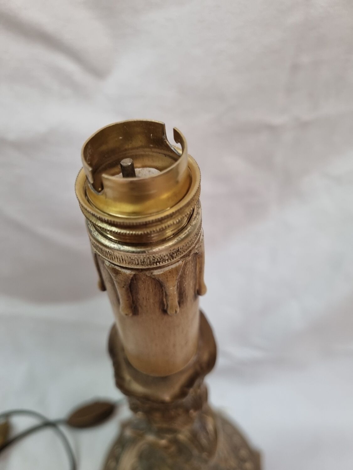 Louis XVI bronze lamp foot