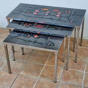 Set of three nesting tables in Belarti style, 1960s, space age.