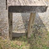 Old small 160 cm carpenter's workbench in solid oak