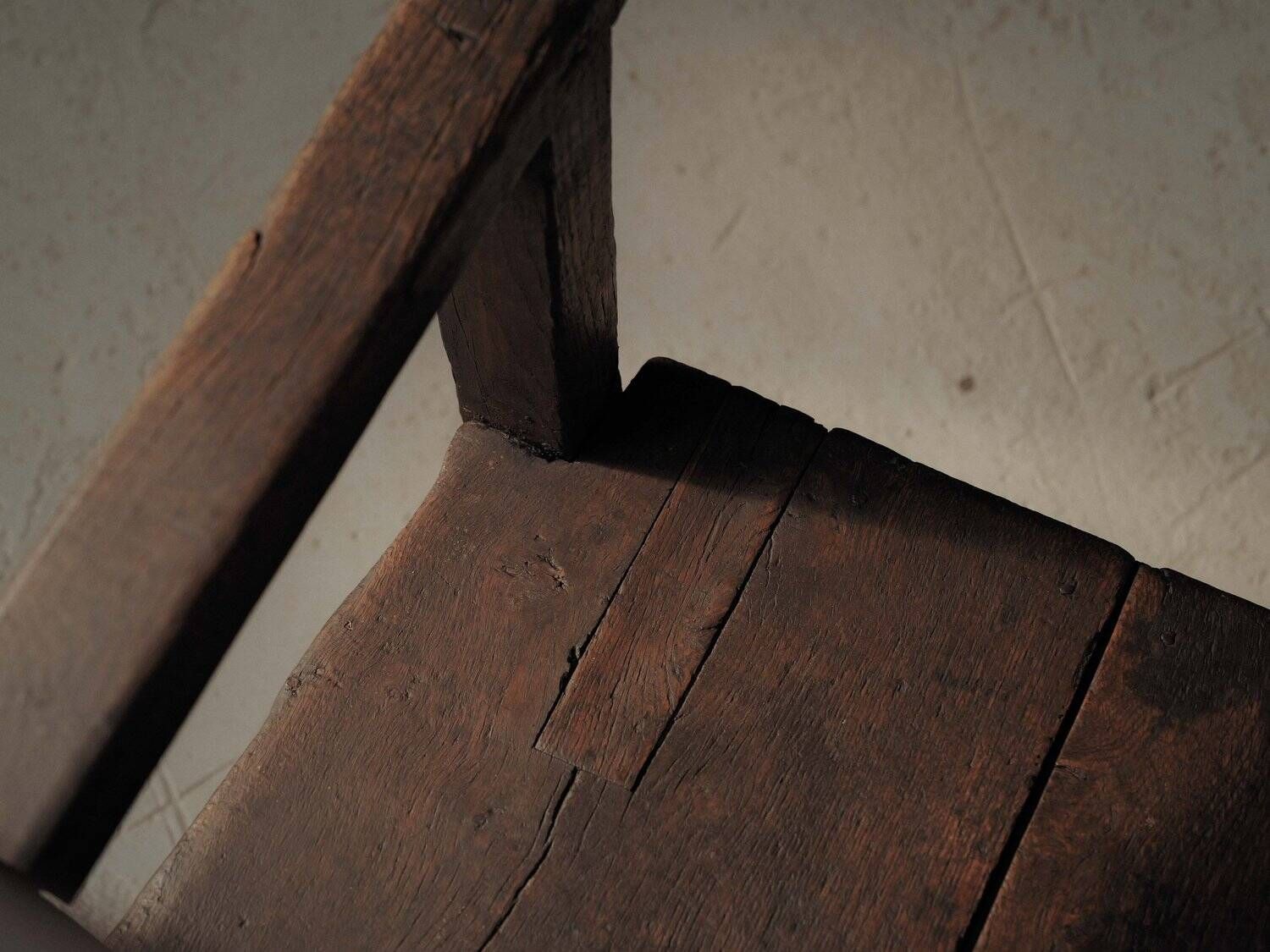 Wooden chest bench from Auvergne, 19th century