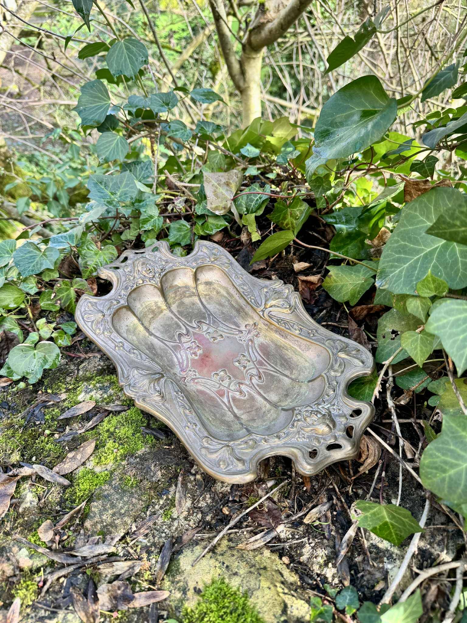 Large silver table centrepiece Art Nouveau period