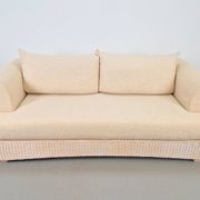Modern Outdoor Wicker Linen Sofa by DFN SRL for Dolcefarniente Leda, Italy