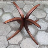 Glass and wood coffee table, 1960