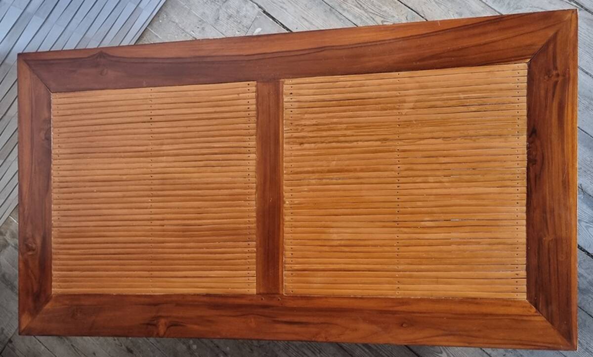Table basse esprit colonial, Pier Import, années 80