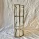 Small vintage display case in clear glass, mirrored glass and brass