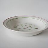 Plat creux digoin sarreguemines rose et vert 1940