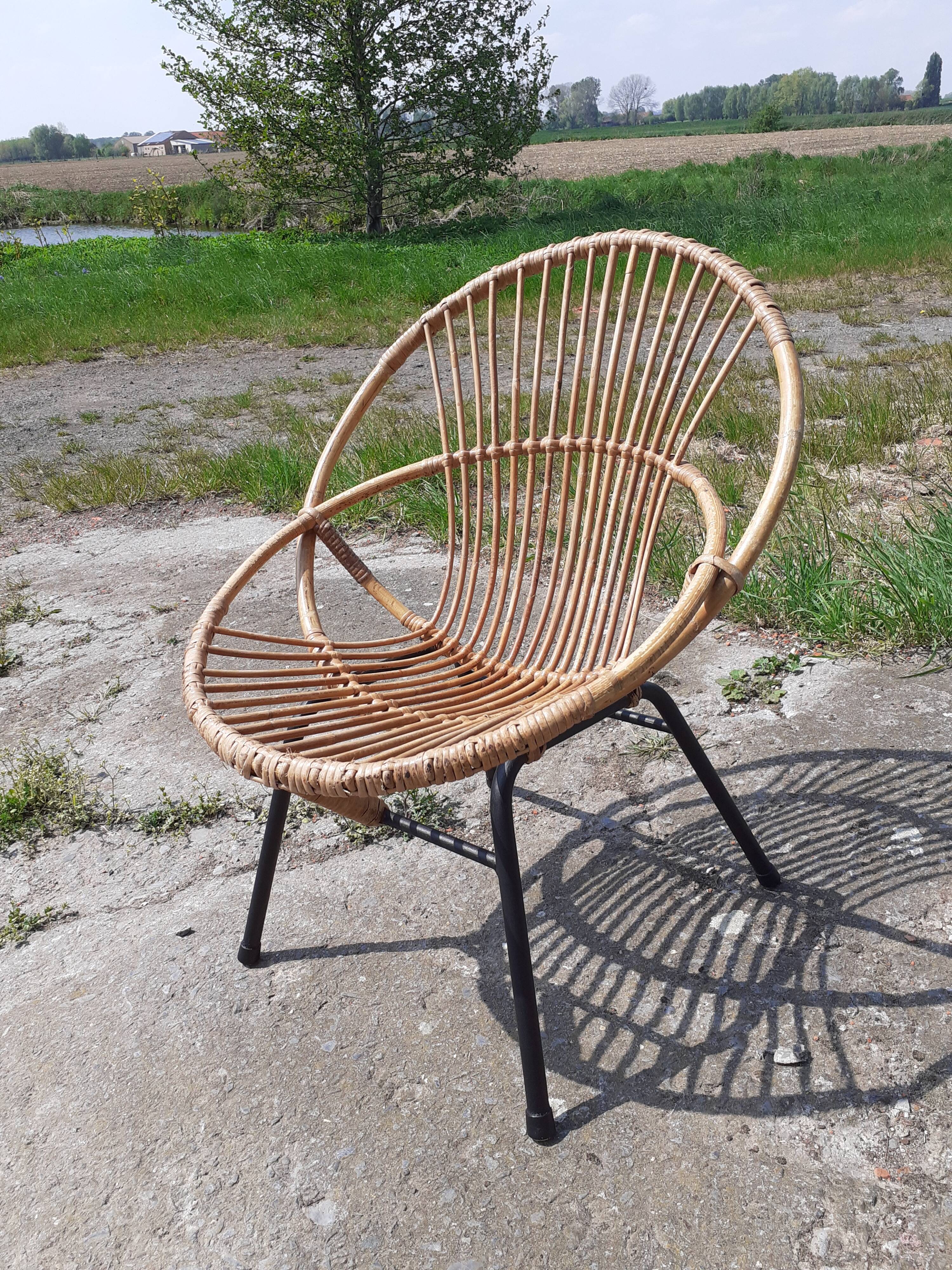 Rattan armchair