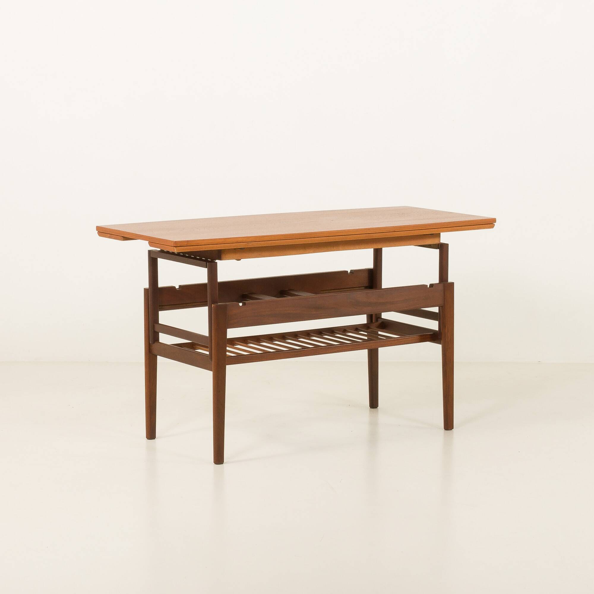 Vintage elevator teak table attr. to Kai Kristiansen, 1960s