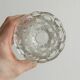 Thick transparent glass vase