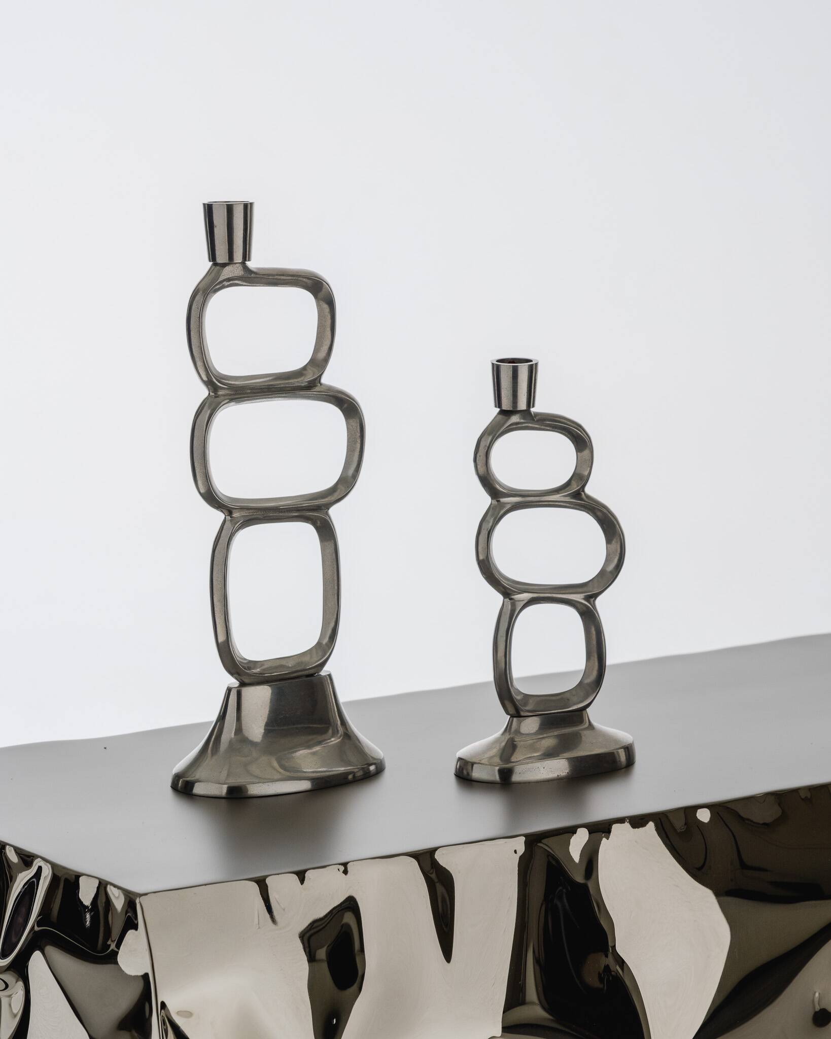Pair of candlesticks, Matthew Hilton, 1980s