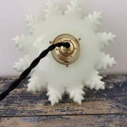 Vintage green opaline pendant light