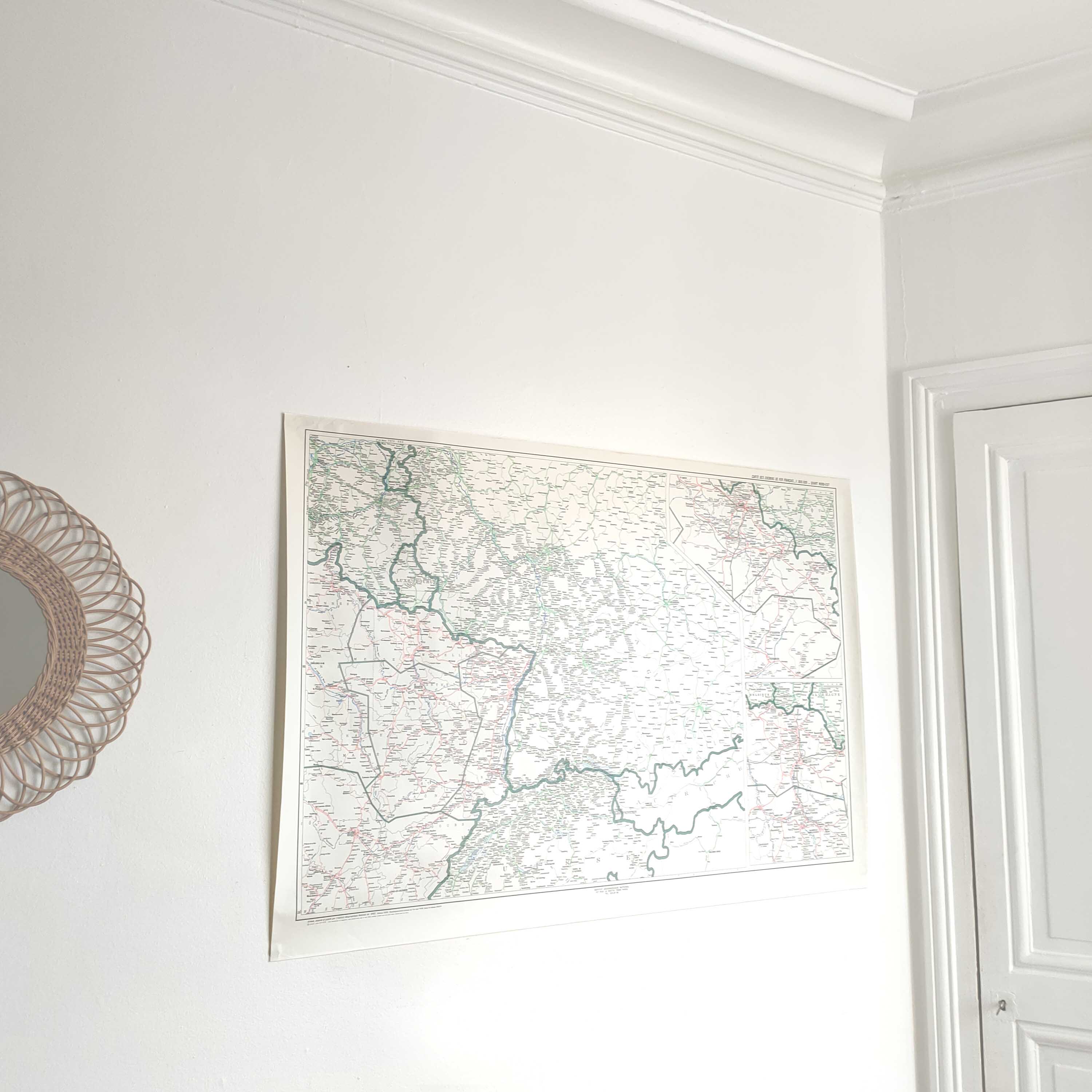 Old SNCF map of North East France