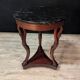 Empire style mahogany tripod pedestal table with swan neck legs