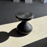 Pawn Black - Stool, side table, end table in solid mango wood.