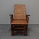 Rare Vintage Bauhaus Rattan & Bamboo Chair with Ottoman by Erich Dieckmann