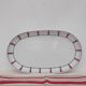 Oval Basque flat green and red porcelain