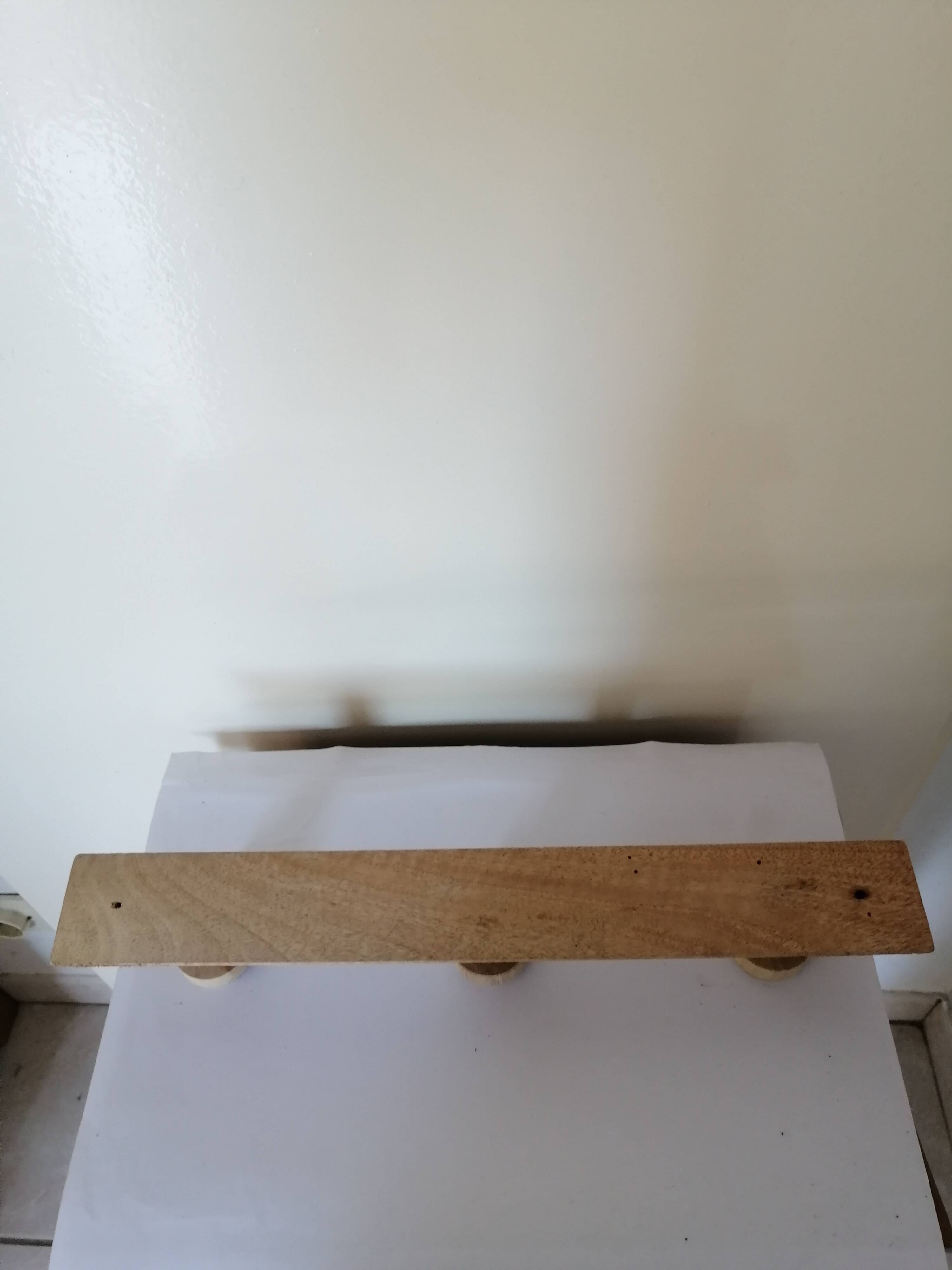 Vintage raw wood wall coat rack