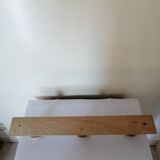 Vintage raw wood wall coat rack