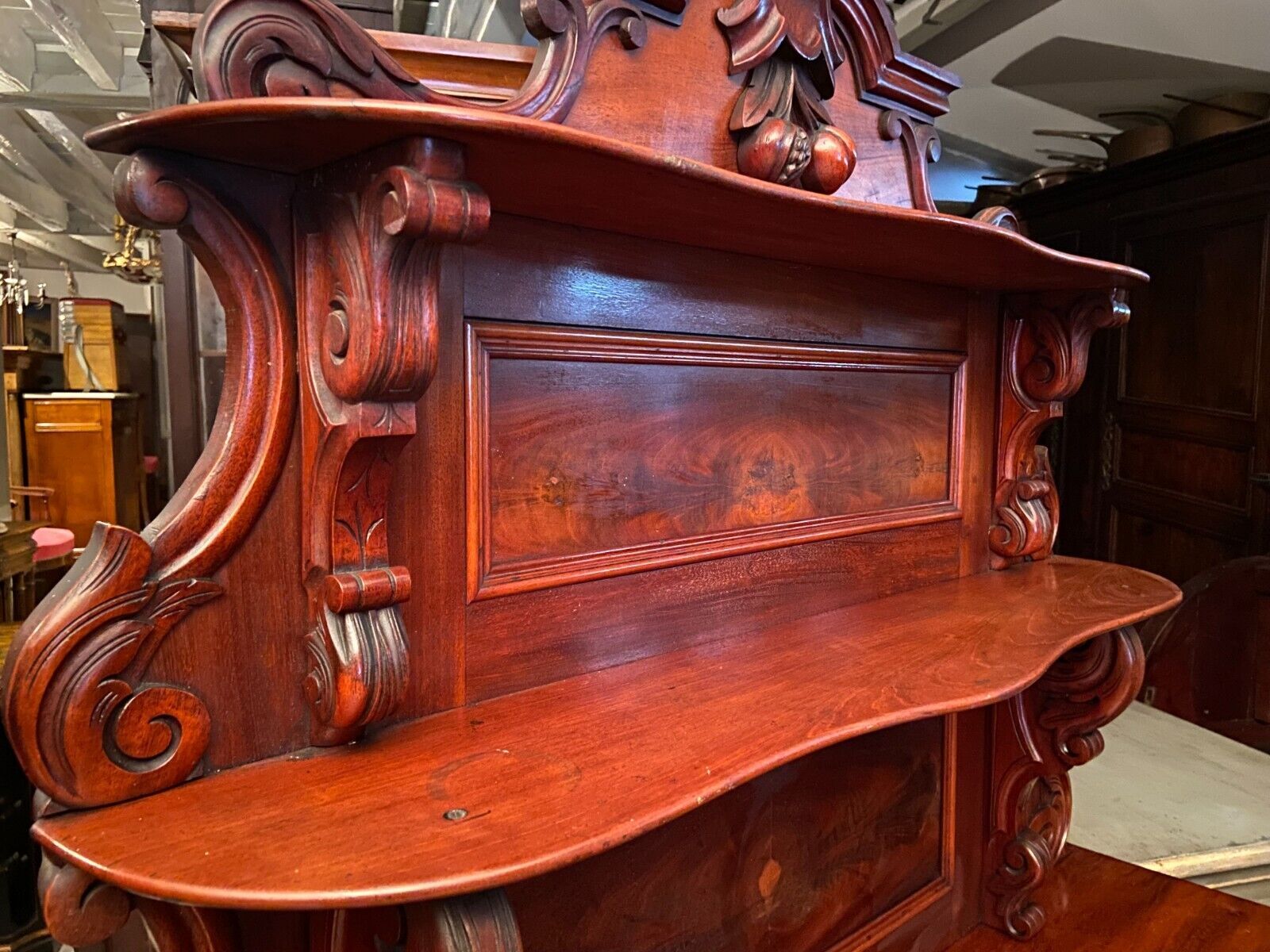Saint Hubert 19th century sideboard in solid walnut Napoleon III