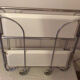 Desserte pliable à roulettes vintage formica blanc