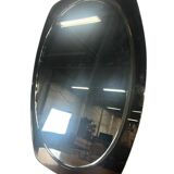 Miroir mural vintage des années 70 avec bord fumé