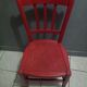 Chaise Louis Philippe repeinte en rouge