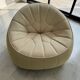 Cinna swivel armchair ottoman model - new condition - alcantara and fabric