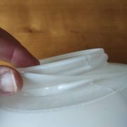Globe de lampe en opaline moulé diamètre 16 cm