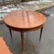 Round extendable dining table in Louis XVI style, 100cm with 2 extensions.