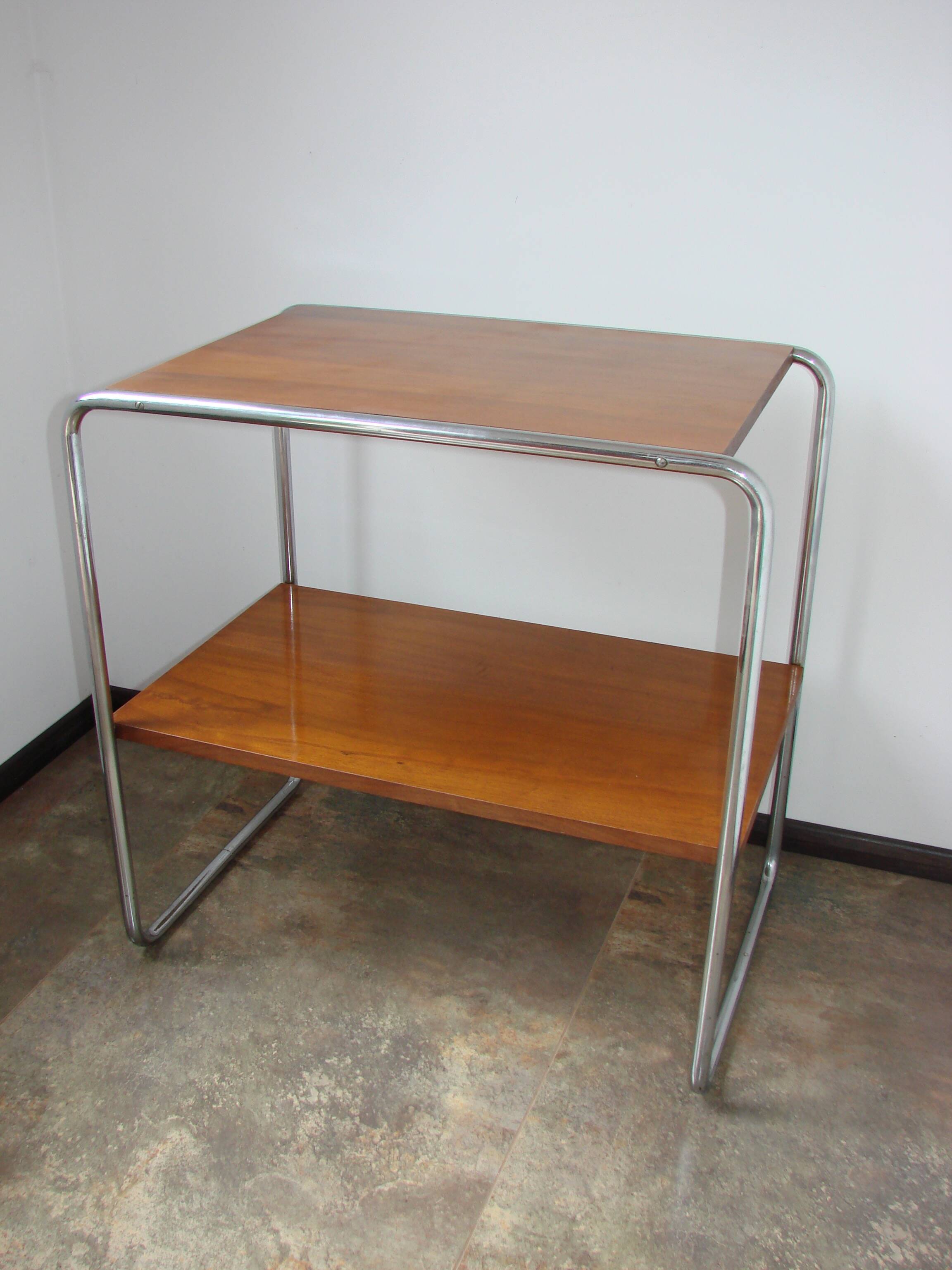 B12 side table by Marcel Breuer, Thonet, Czechoslovakia, 1930s, Bauhaus