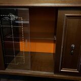 Vintage bar cabinet on casters
