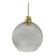 Large vintage pendant light in molded pressed glass