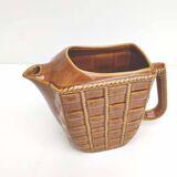 Ceramic pitcher decoration wicker style braided