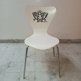 Lot de 4 chaises  Keith Haring d'Arne Jacobsen pour Firtz Hansen