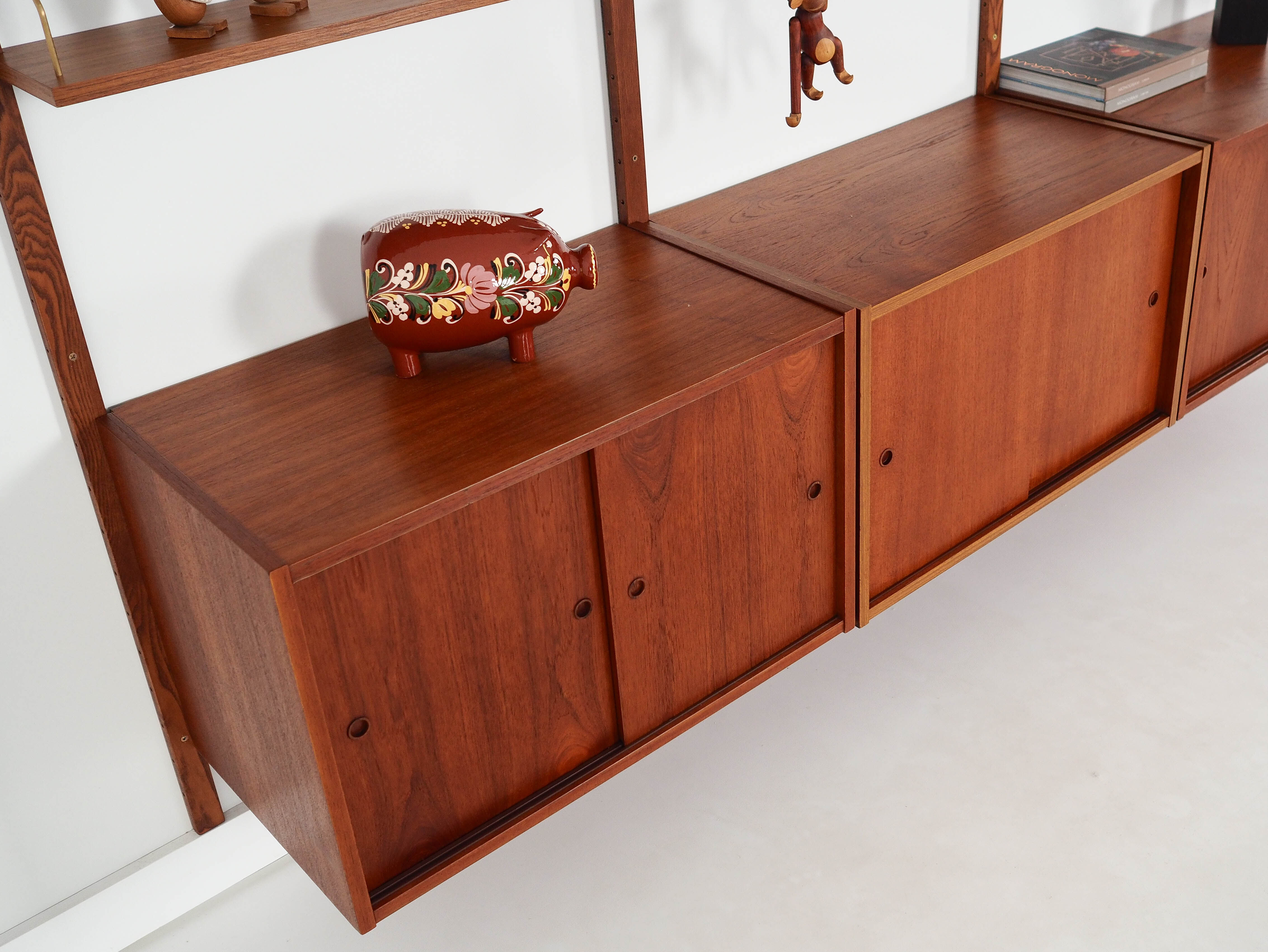 Teak modular bookcase PS System, Danish design, 1960s, manufactured by Rand
