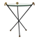 French mid-century mirror side table, Jacques Adnet style, brass, 1950s.