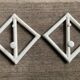 Pair of vintage rattan coat racks