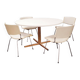 Danish Pedestal Dining Table and 4 Badminton Chairs by Nanna Ditzel for Kolds Savvaerk, 19