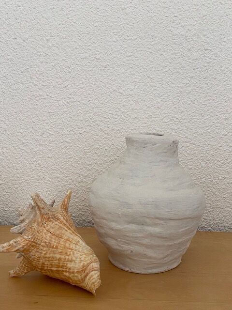 White terracotta vase
