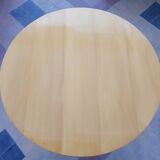 Round dining table vintage curved wooden foot