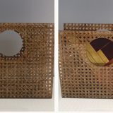 Plexiglas magazine racks and inlaid canning