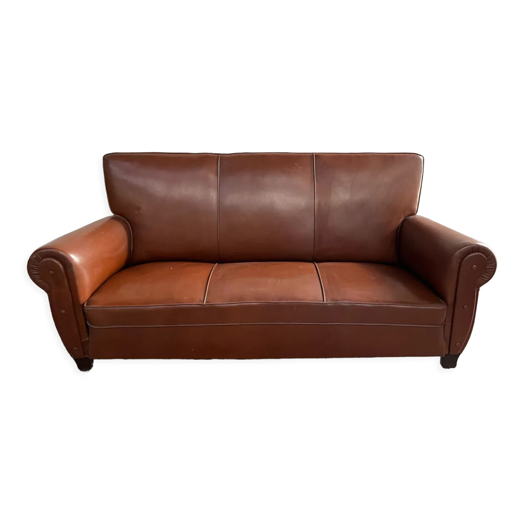 Leather club sofa