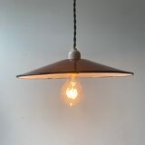 Old red enamelled industrial suspension 30 cm