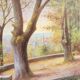 Mid 20th century "undergrowth" french school landscape oil painting