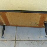 Bout de canapé ou table basse formica jaune