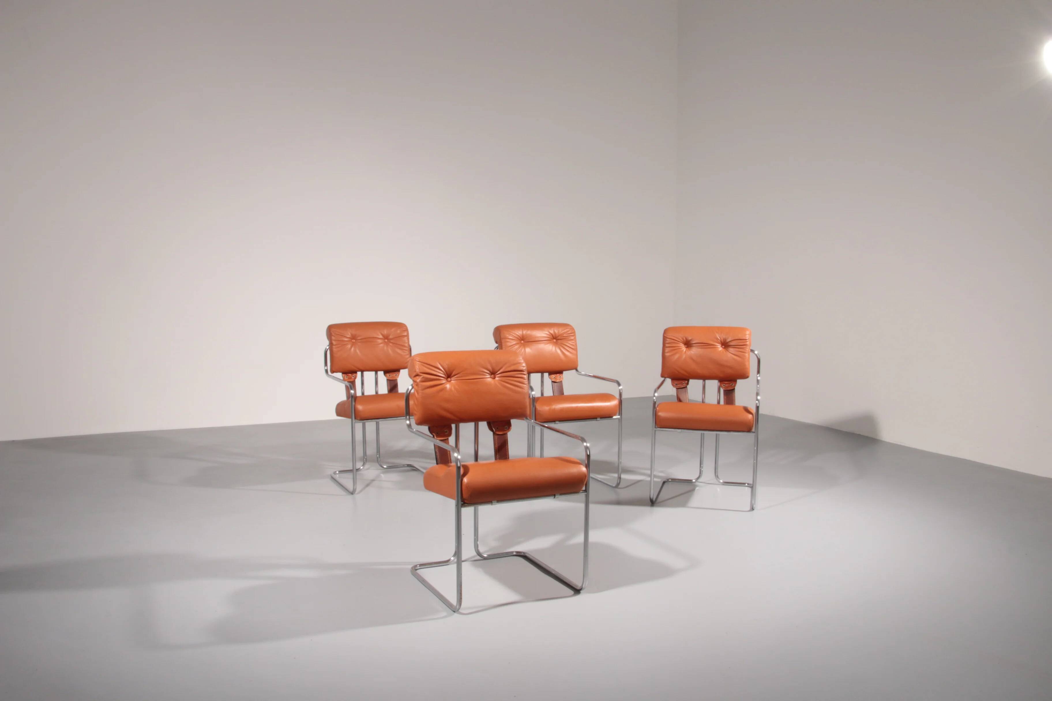 Italian Tucroma chairs by Guido Faleschini for i4 Mariani, 1970